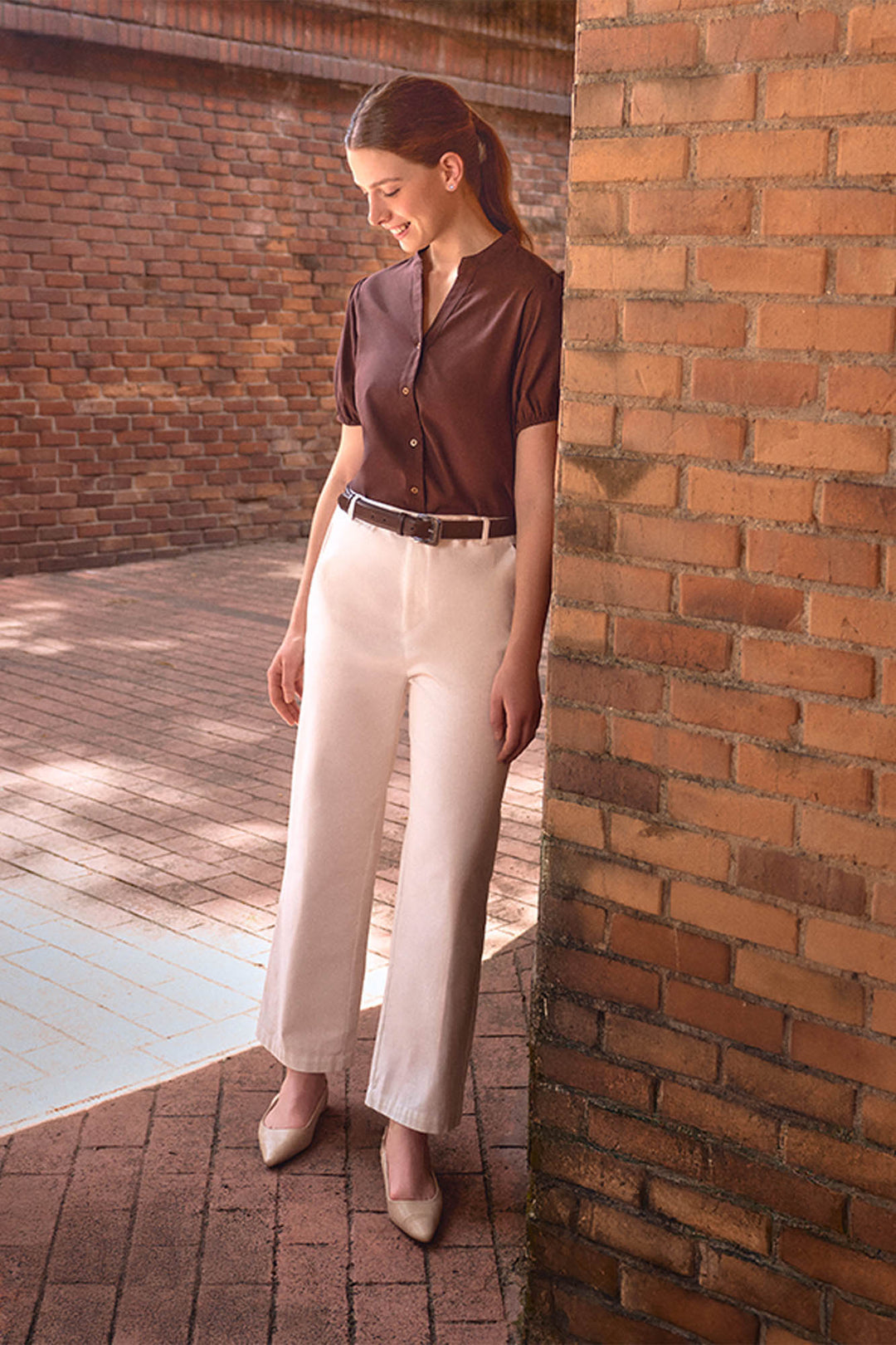 Straight Leg Linen Trousers
