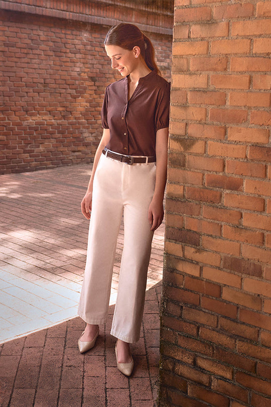 Straight Leg Linen Trousers