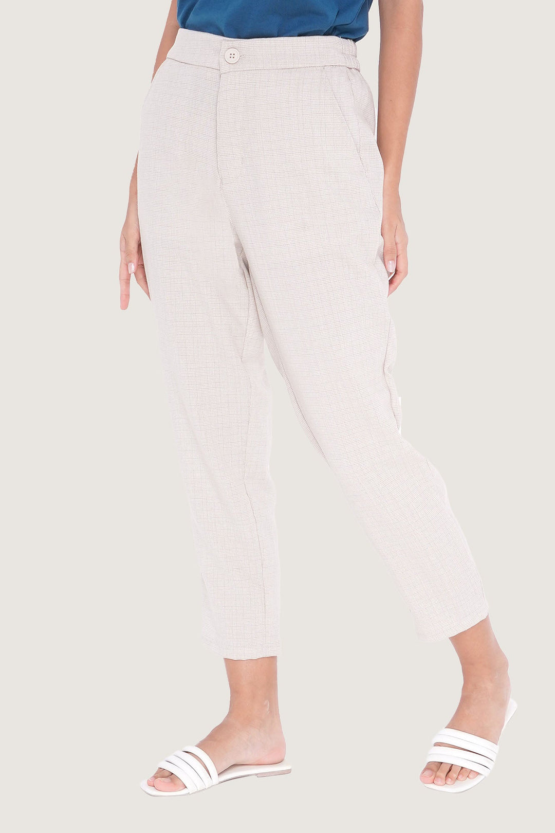 Checkered Ankle Length Cozy Pants