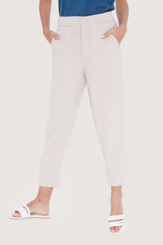 Checkered Ankle Length Cozy Pants