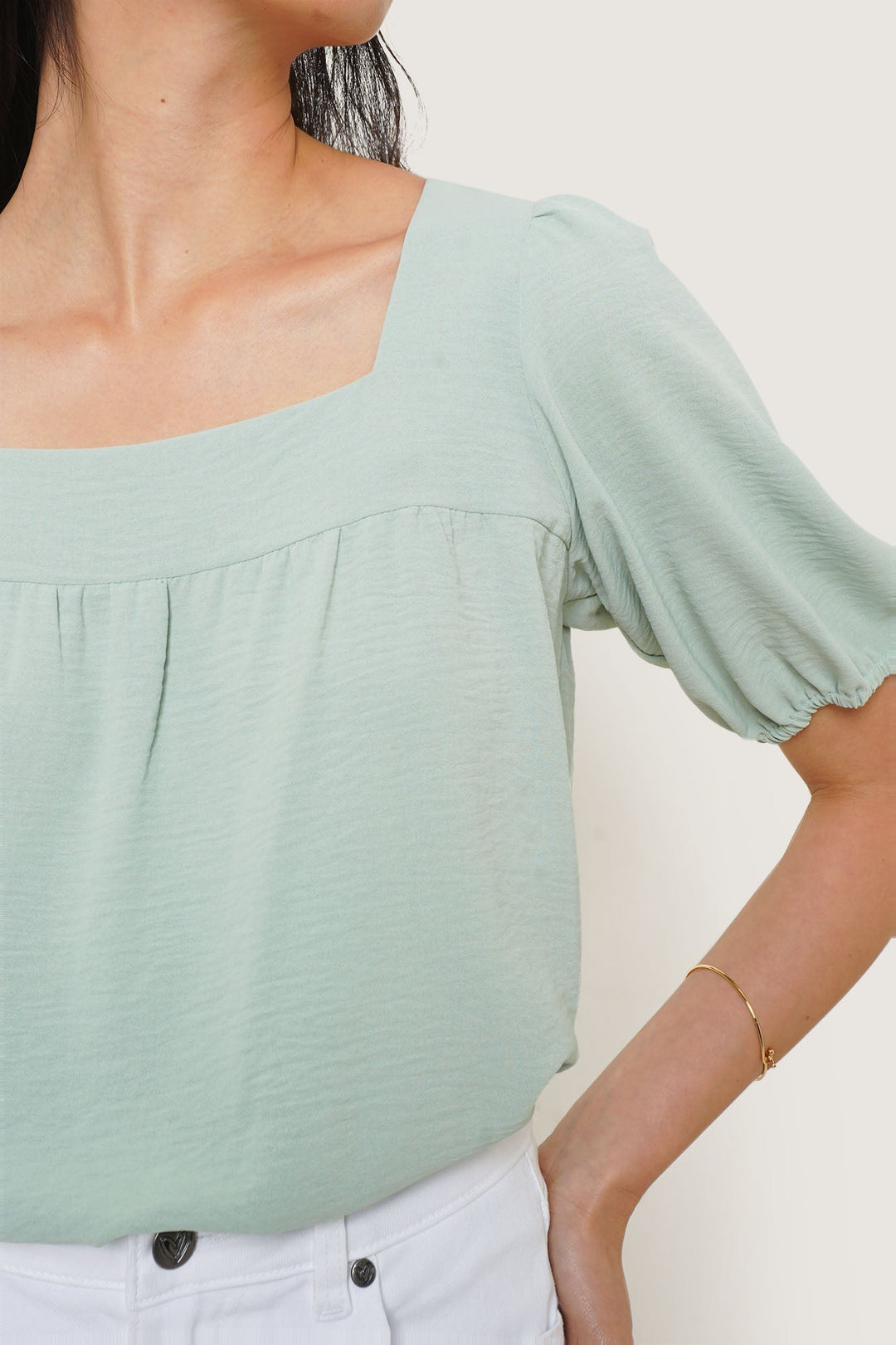 Square Neck Puff Sleeve Top