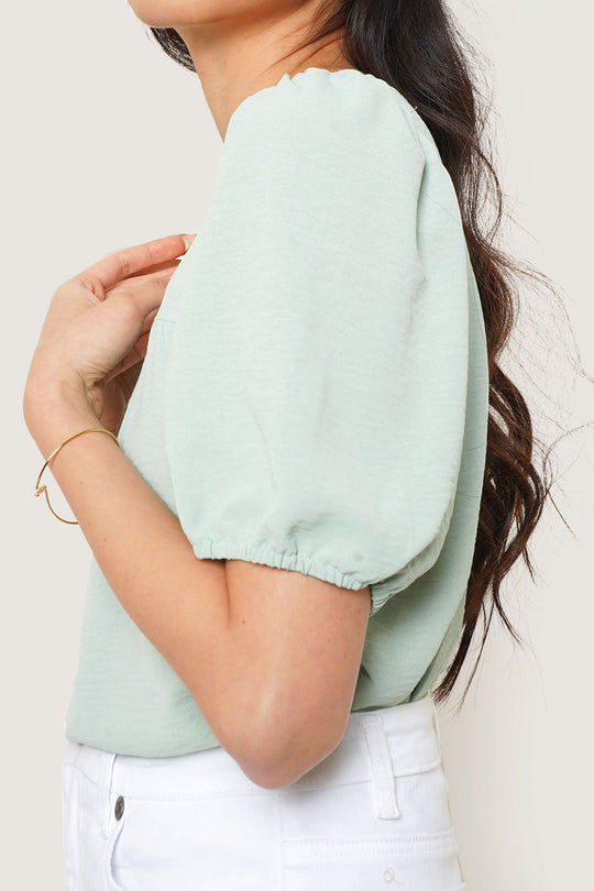 Square Neck Puff Sleeve Top