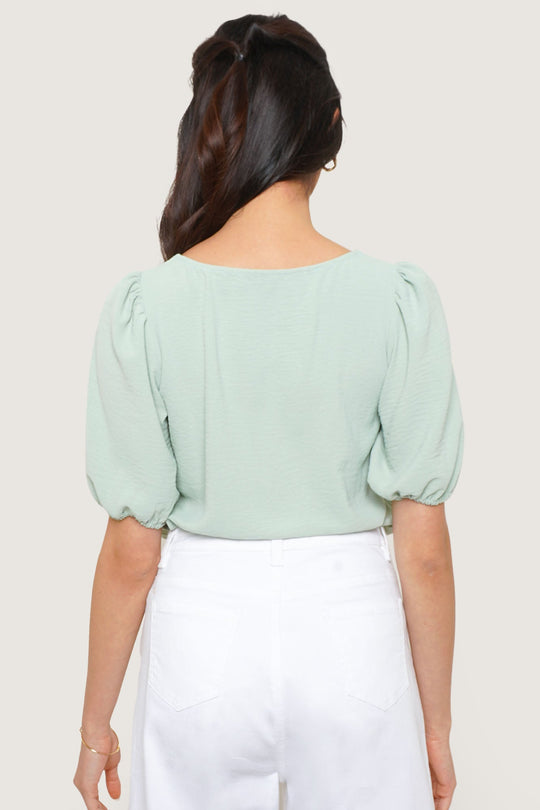 Square Neck Puff Sleeve Top
