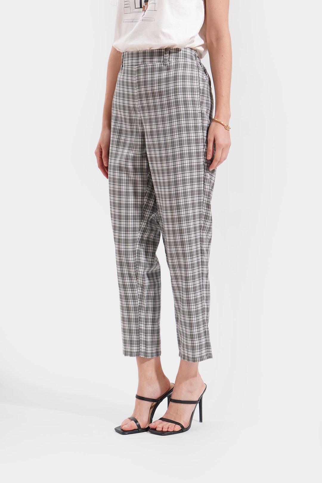 Checkered Ankle Length Cozy Pants