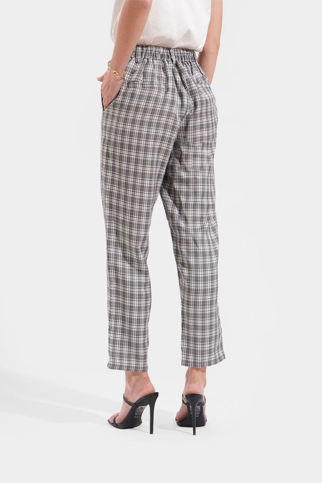 Checkered Ankle Length Cozy Pants