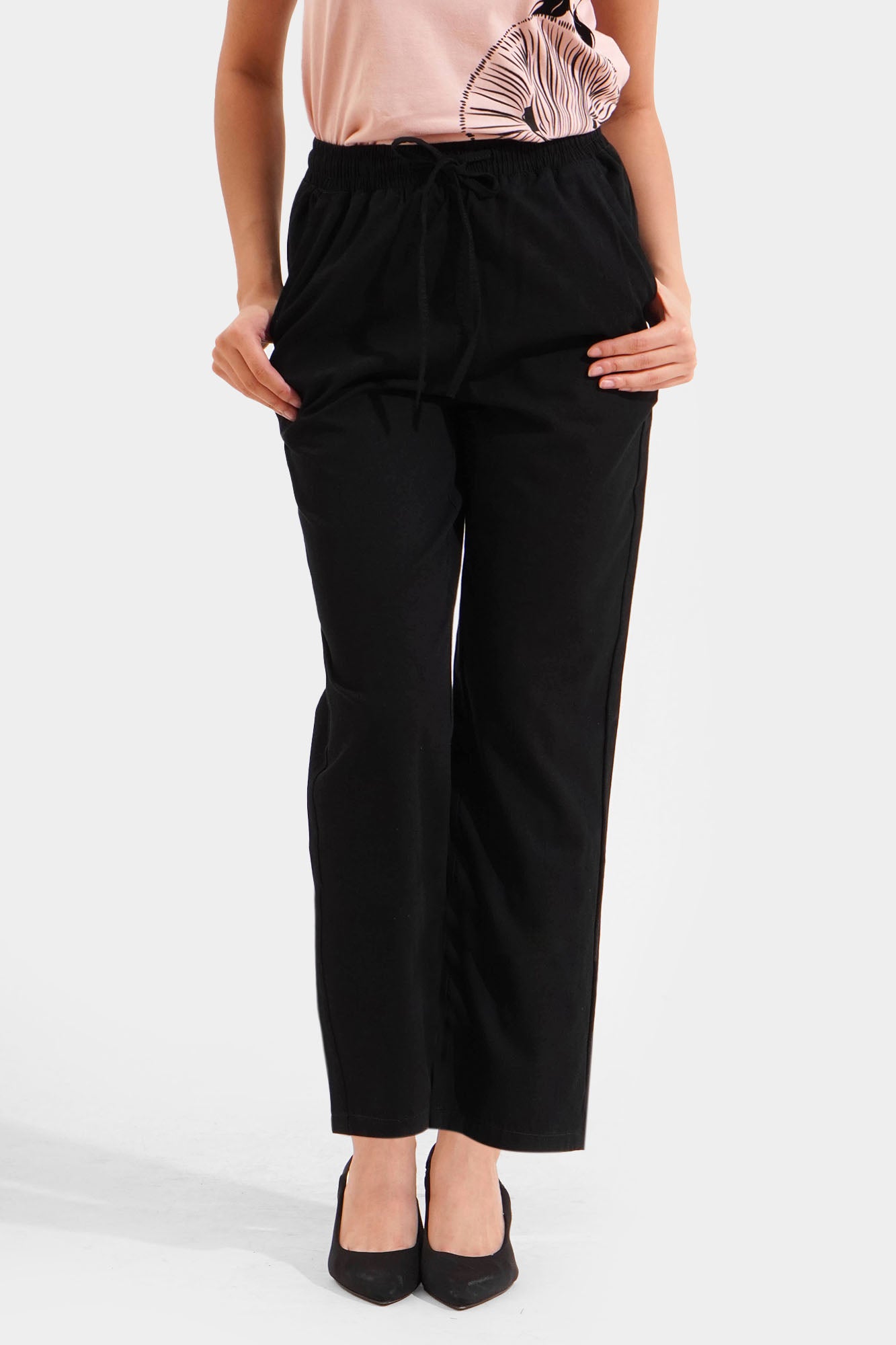 Drawstring Waist Ankle Length Cozy Pants
