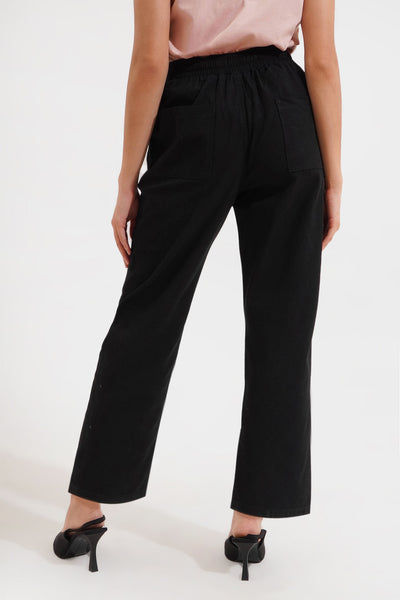 Drawstring Waist Ankle Length Cozy Pants