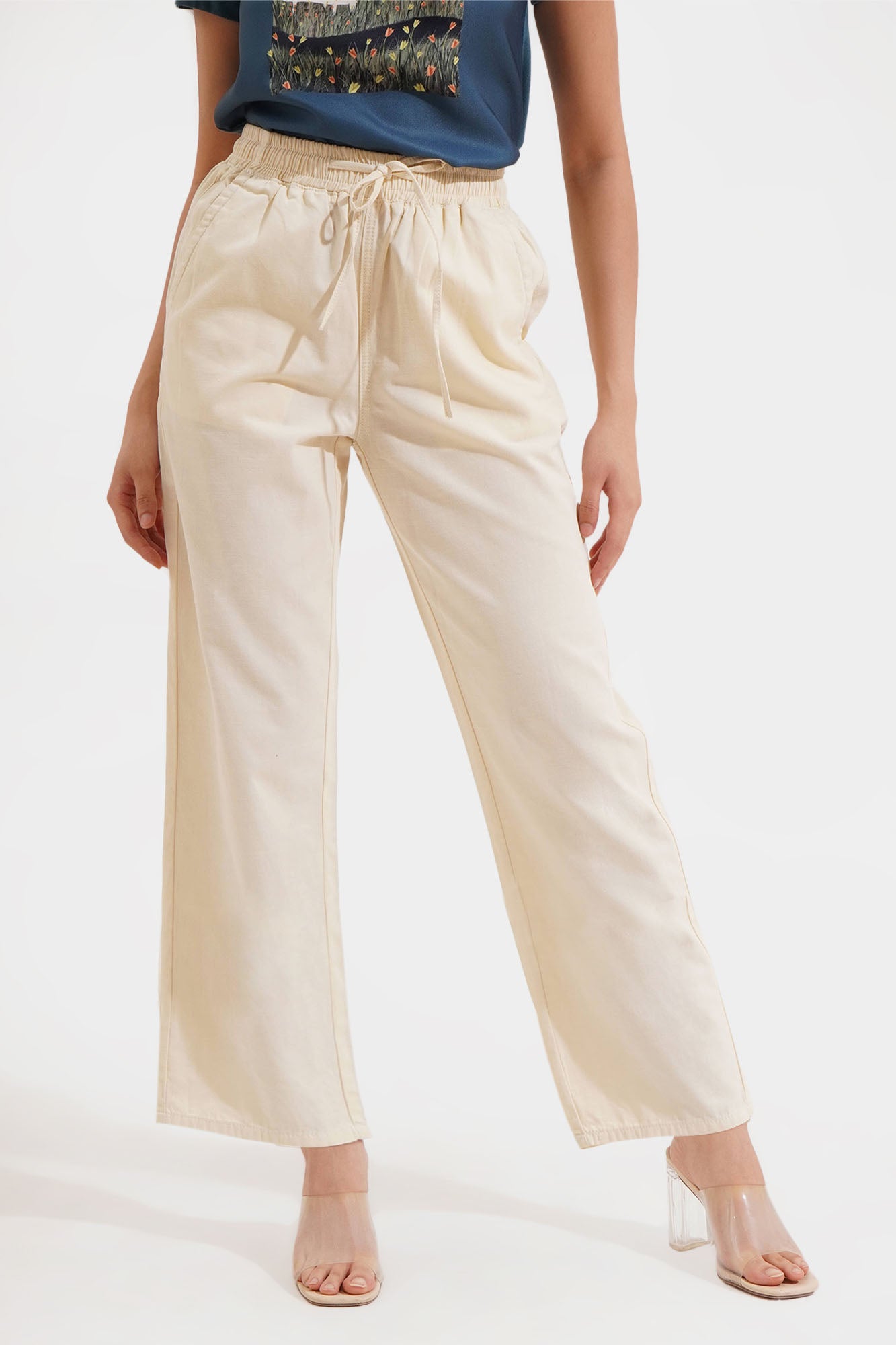 Drawstring Waist Ankle Length Cozy Pants