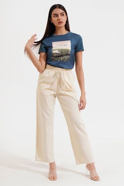 Drawstring Waist Ankle Length Cozy Pants