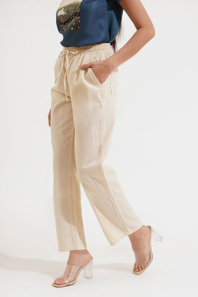 Drawstring Waist Ankle Length Cozy Pants