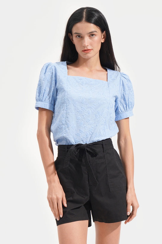 Jacquard Button Down Top