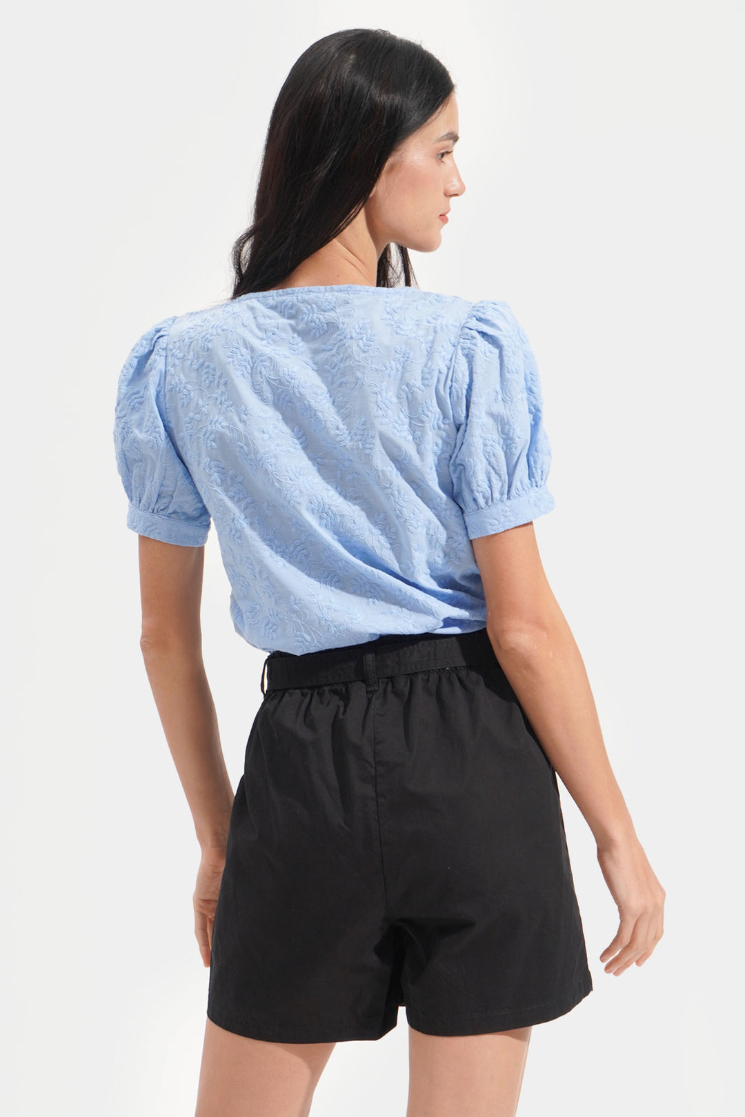 Jacquard Button Down Top