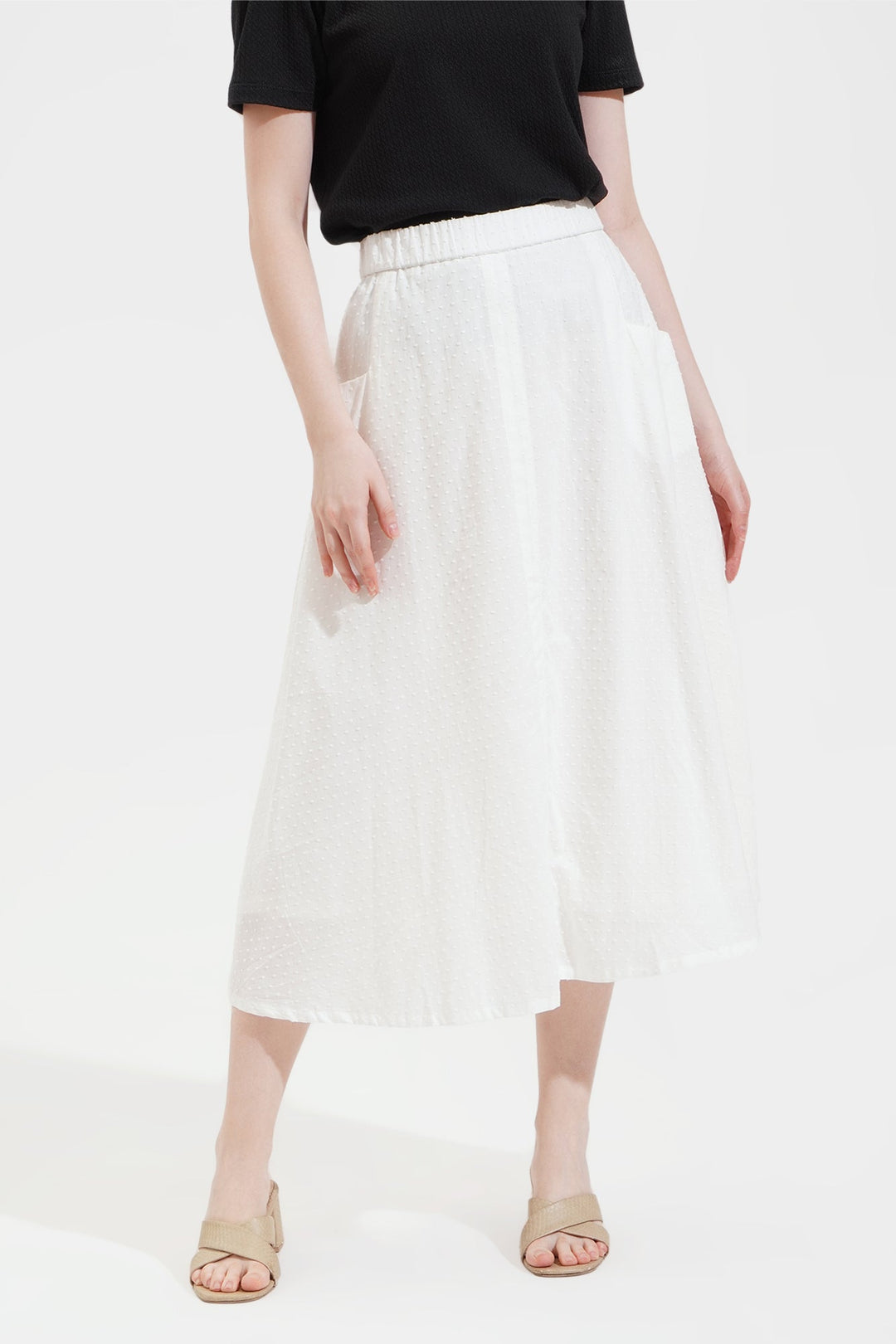 Textured Midi Skirt