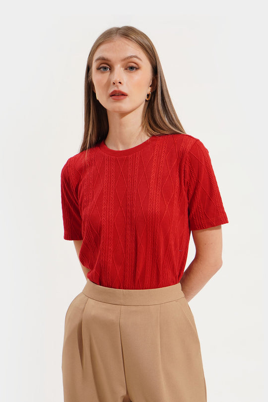 Cable Knit Tee