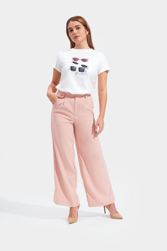 High Waist Wide Leg Trousers