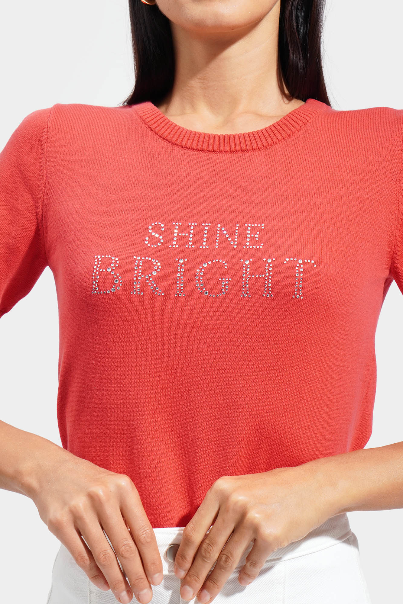 Shine Bright Flat Knit Graphic Tee