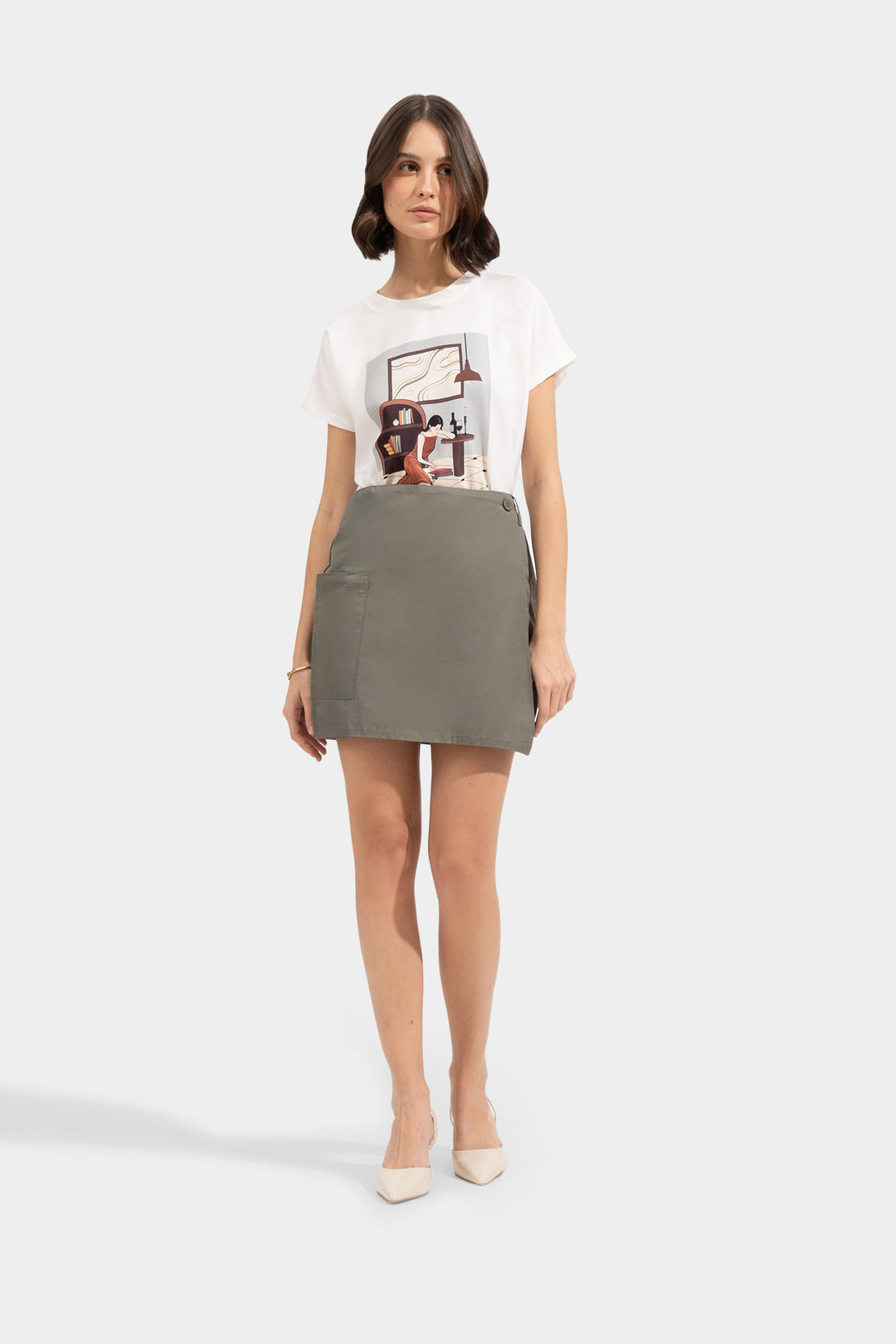 Wrap Mini Skirt