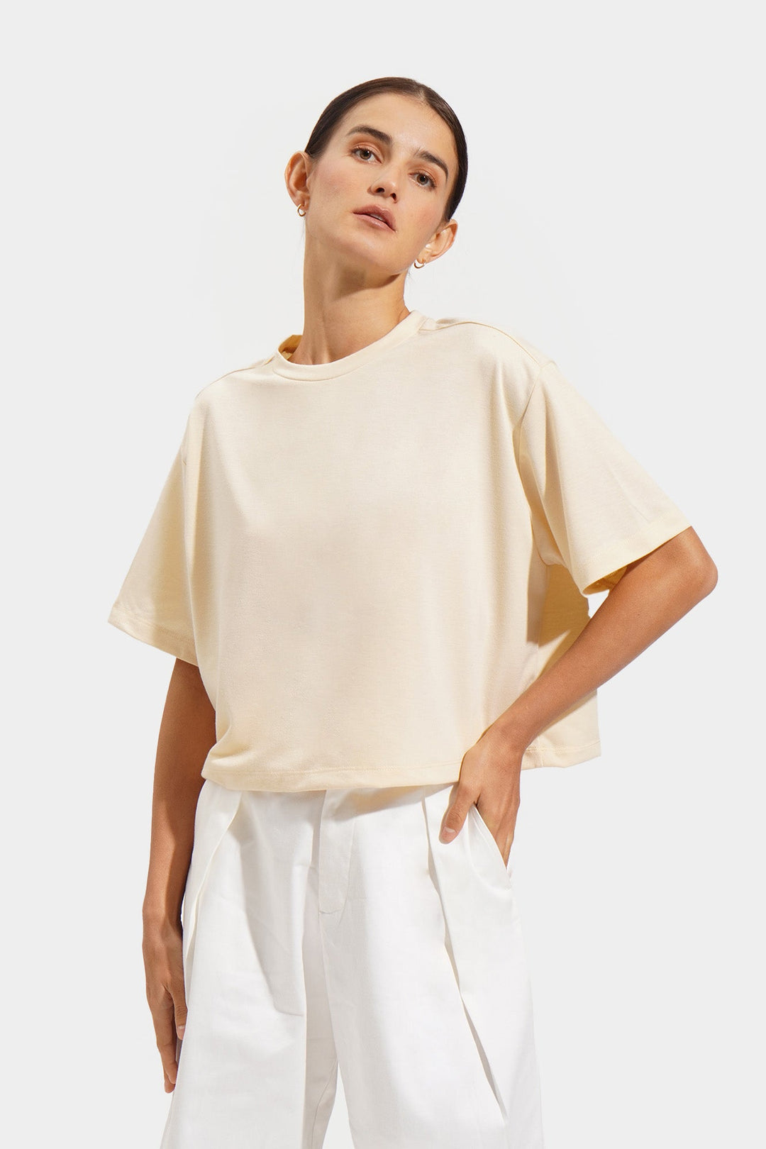 Round Neck Knitted Tee