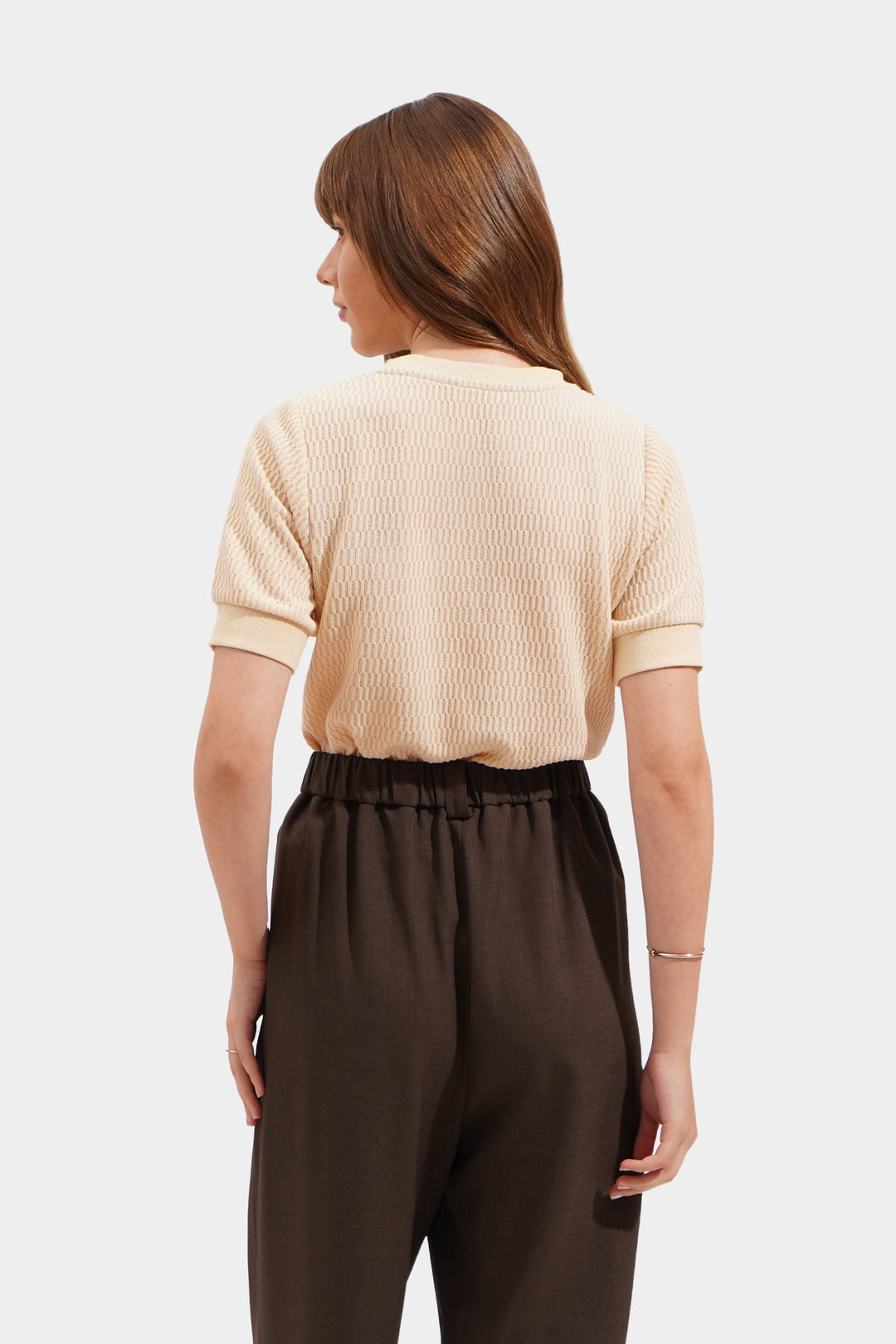 Textured Flat Knit Tee