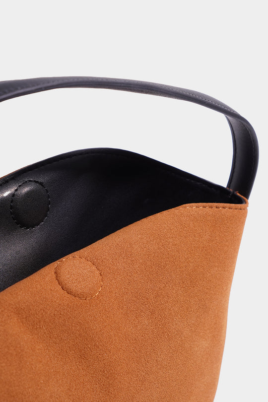 Two Tone Suede Hand Bag