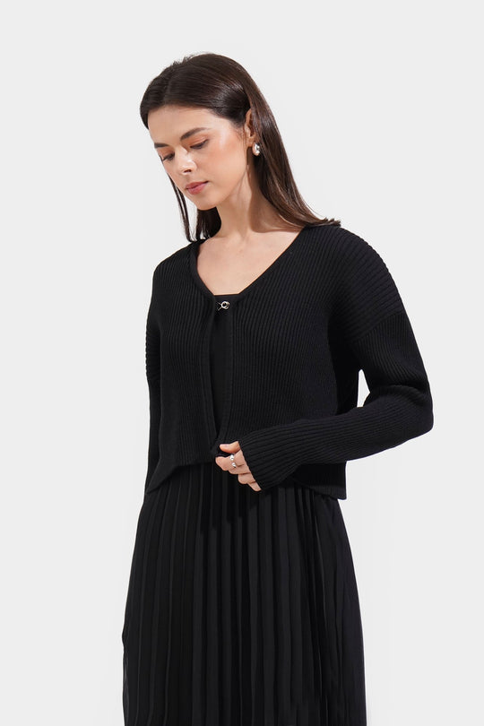 Knitted Cardigan With Buckle