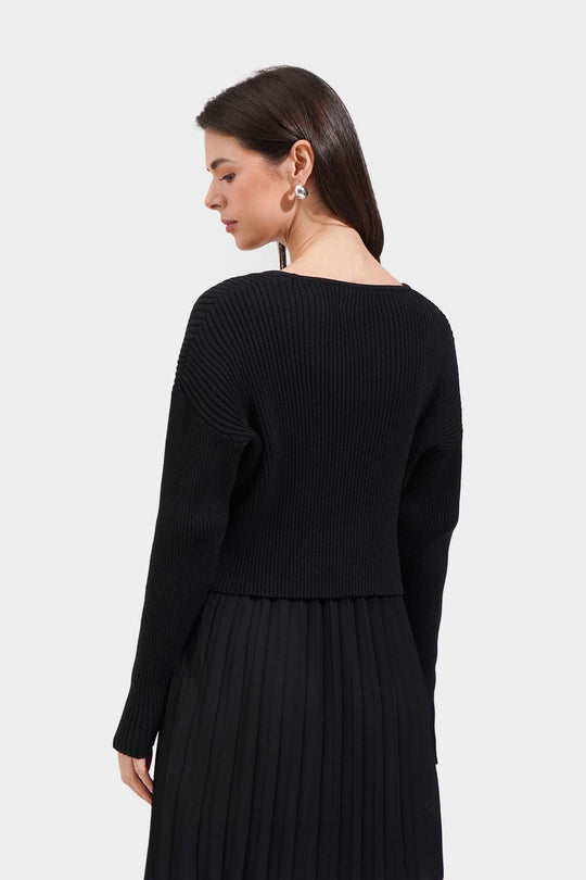 Knitted Cardigan With Buckle