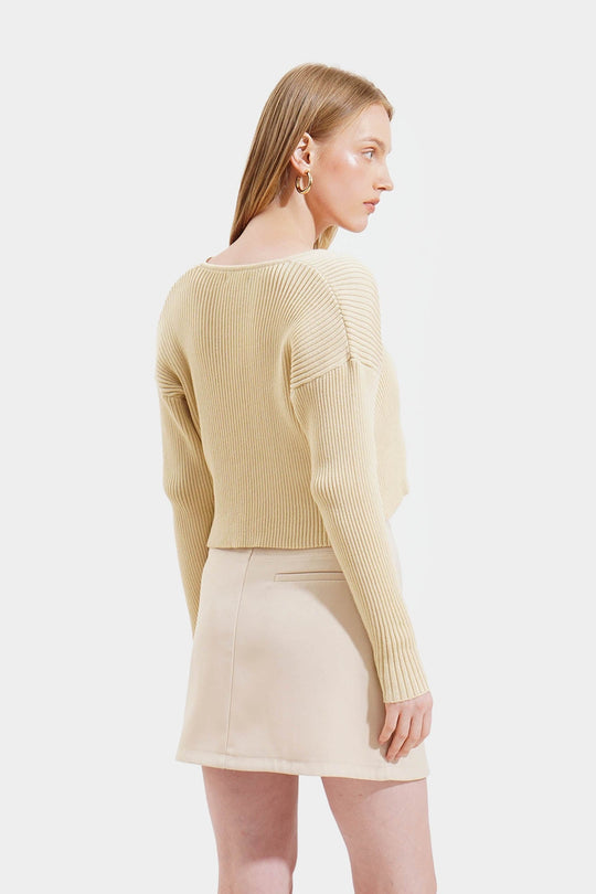 Knitted Cardigan With Buckle