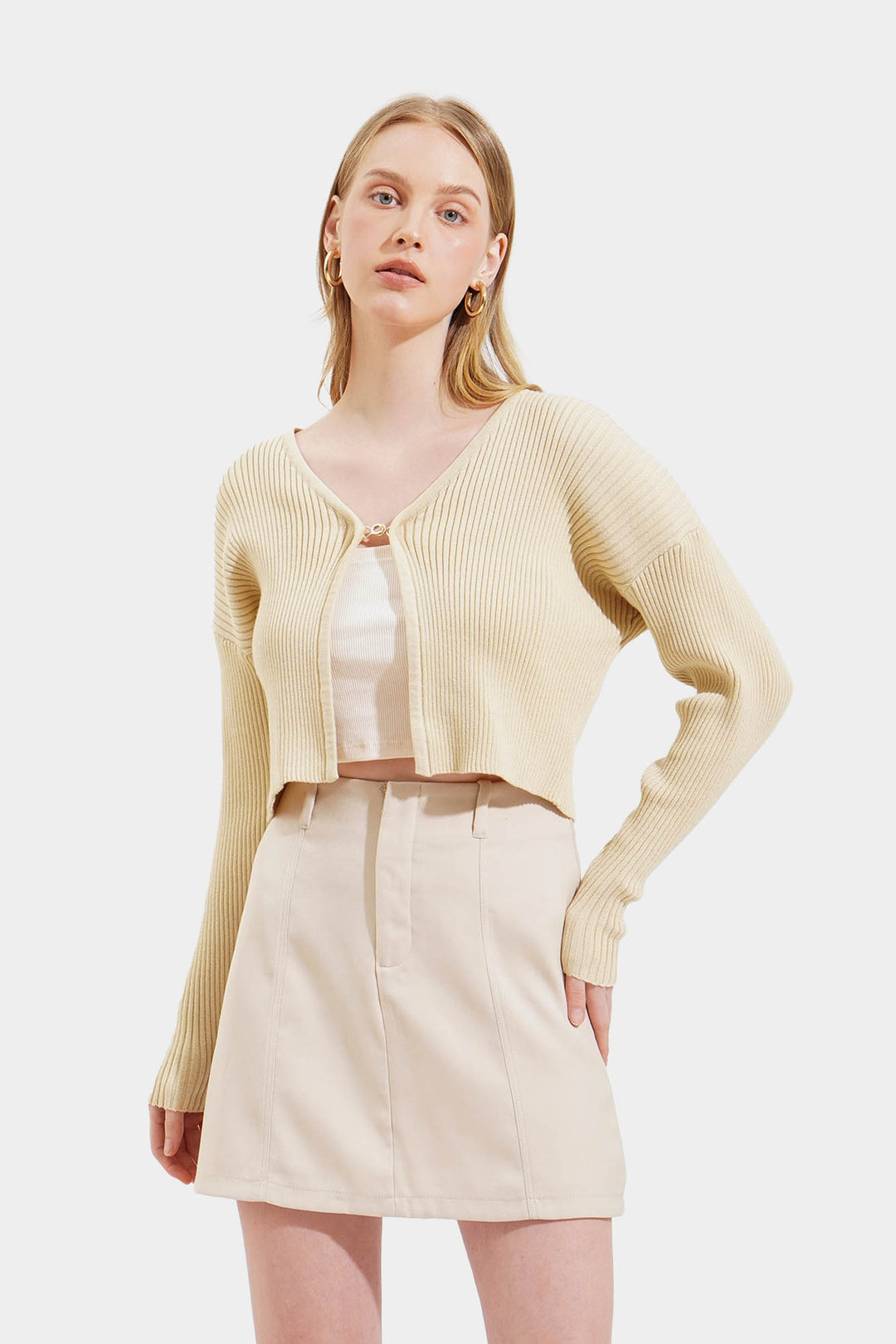 Knitted Cardigan With Buckle