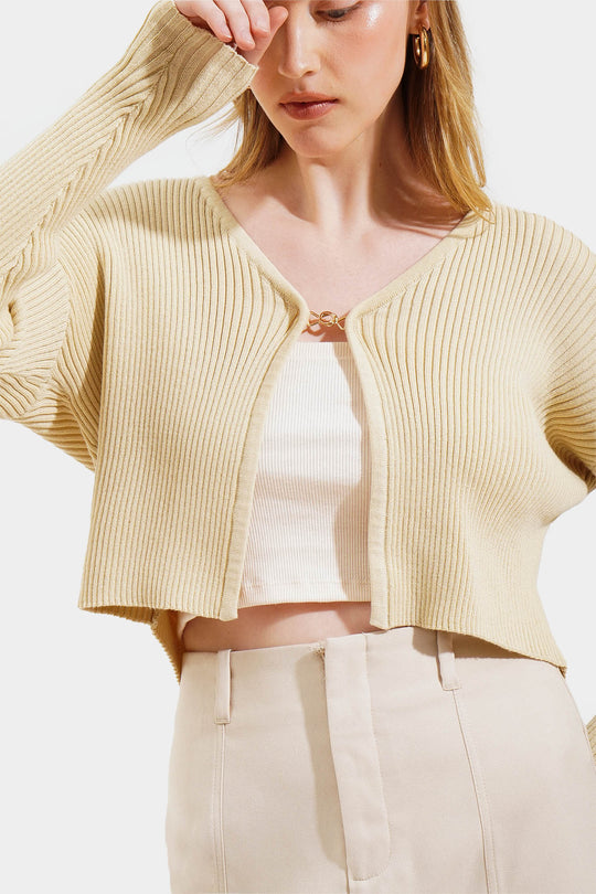 Knitted Cardigan With Buckle