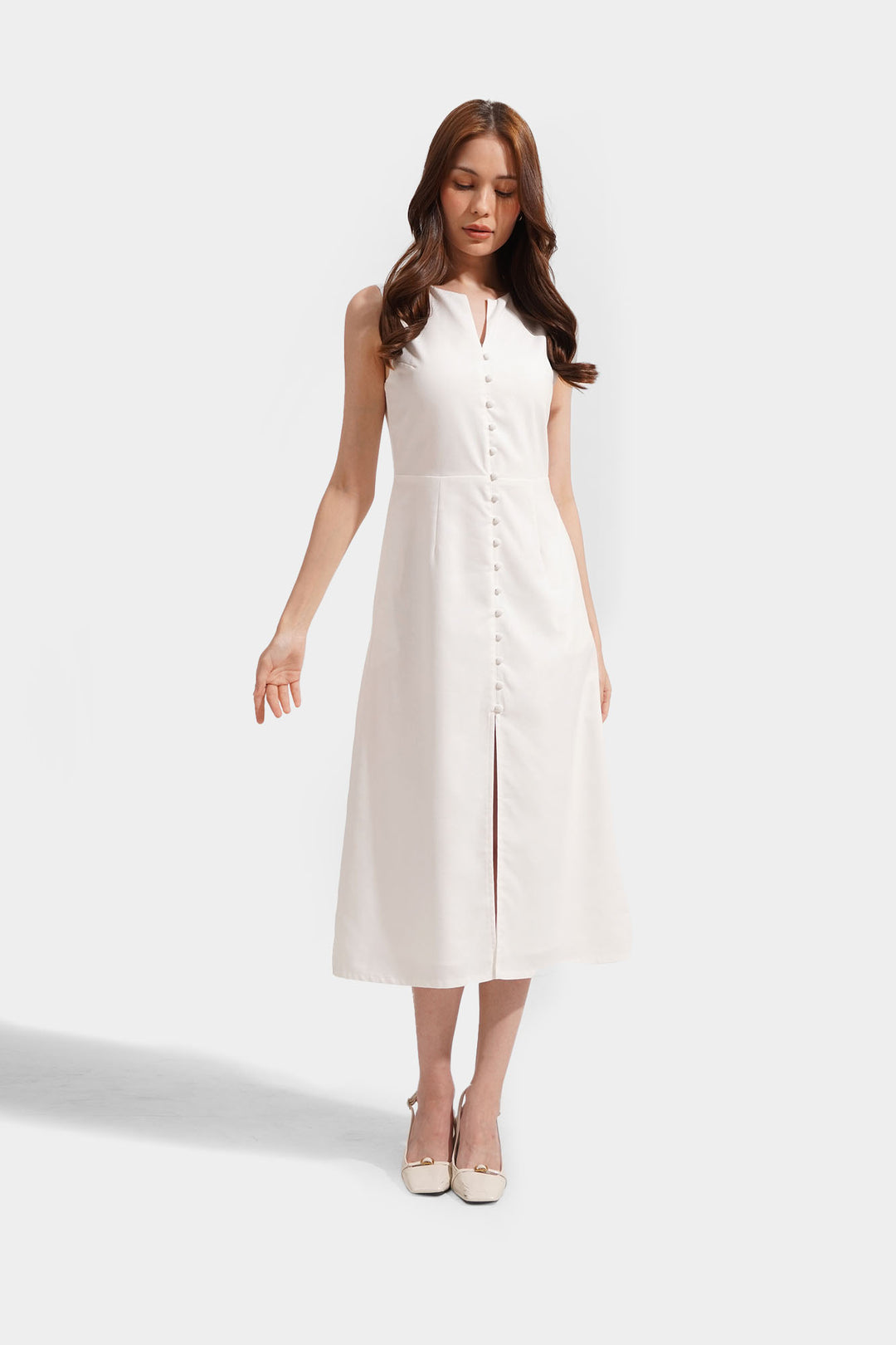 Button Front A-Line Maxi Dress Button Front A-Line Maxi Dress