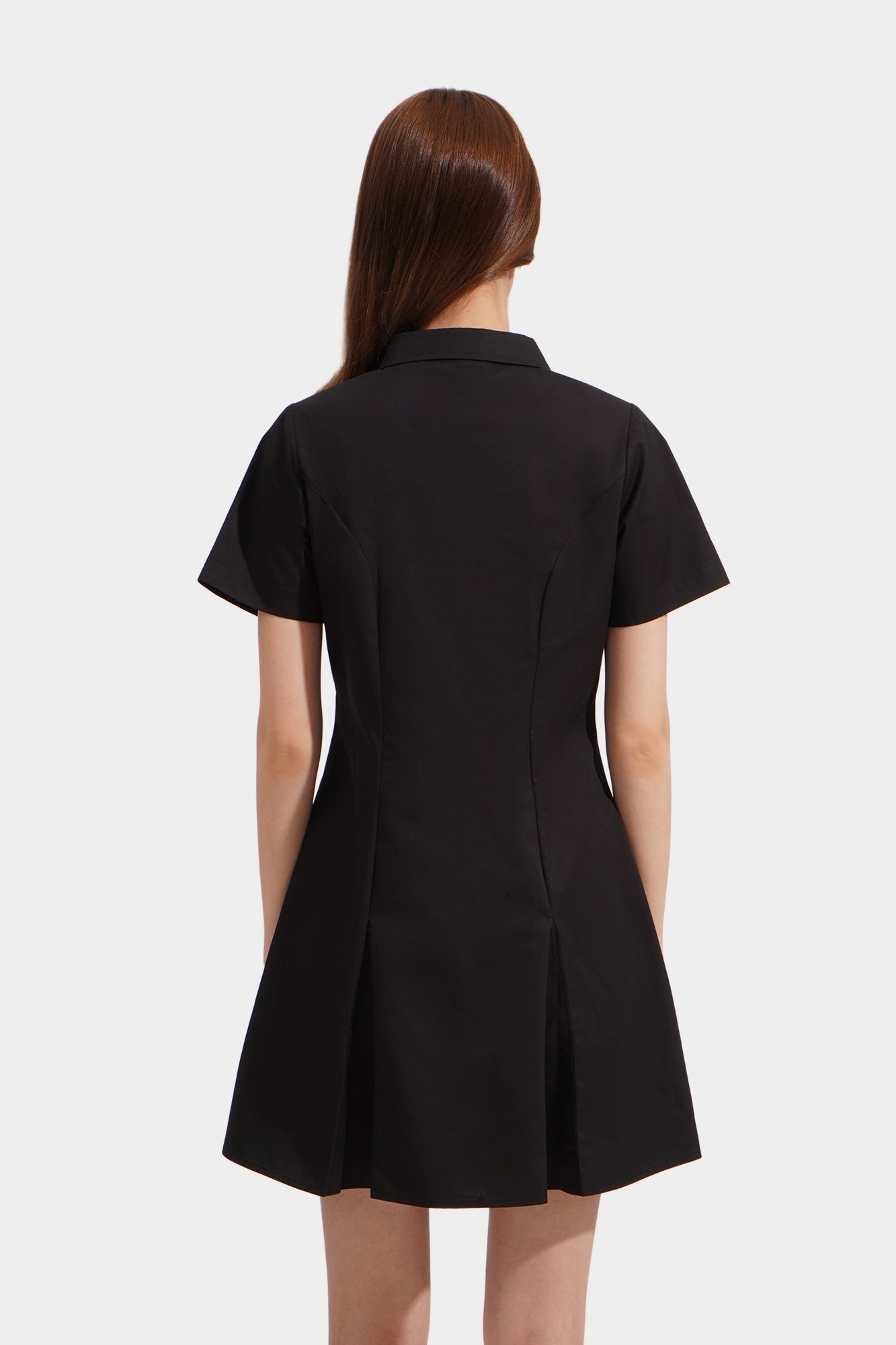 Black & White Collar Mini Dress – Unique Vintage