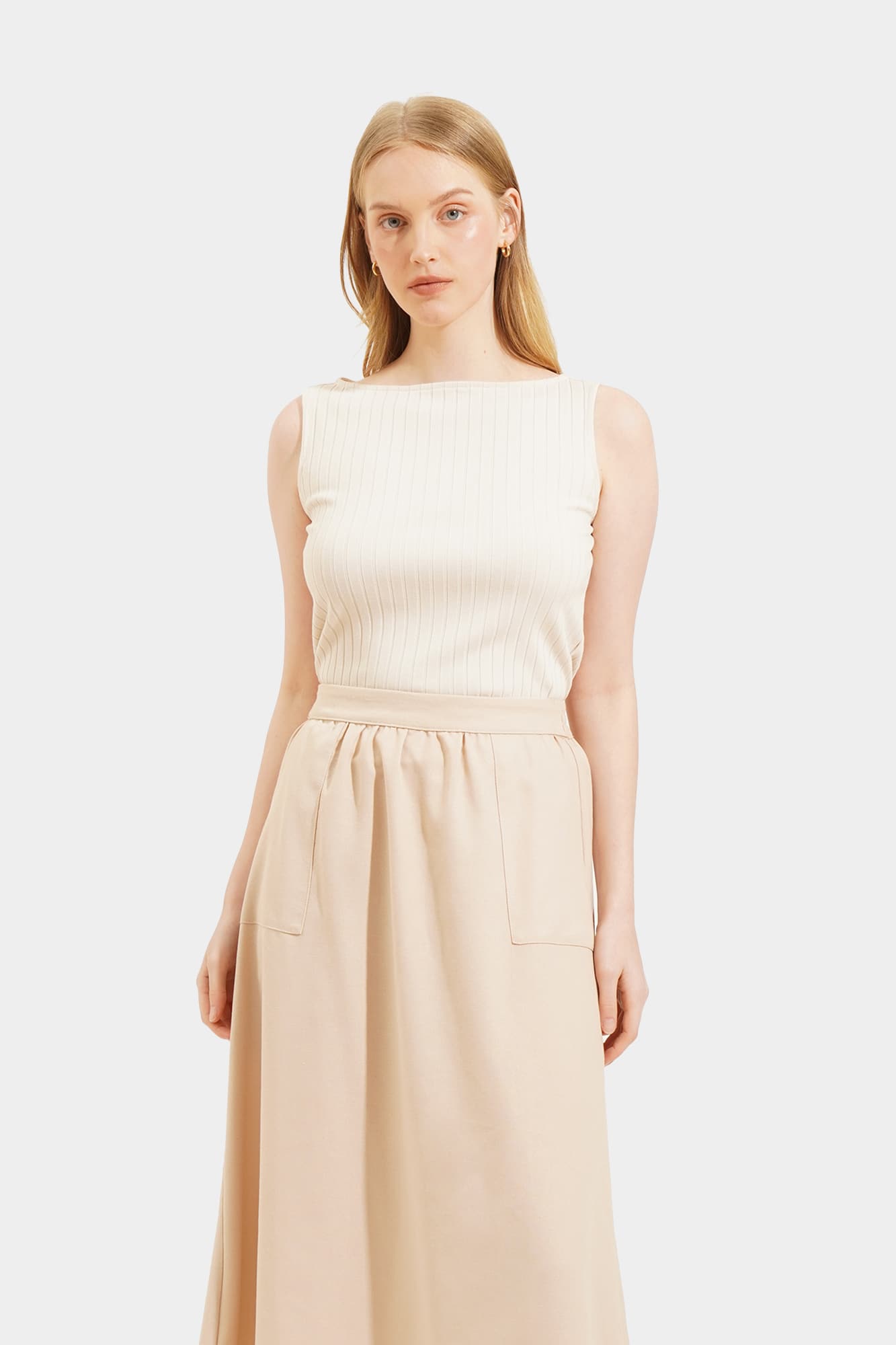 トップス draw boatneck tanktop BOAT-NECK TANK TOP