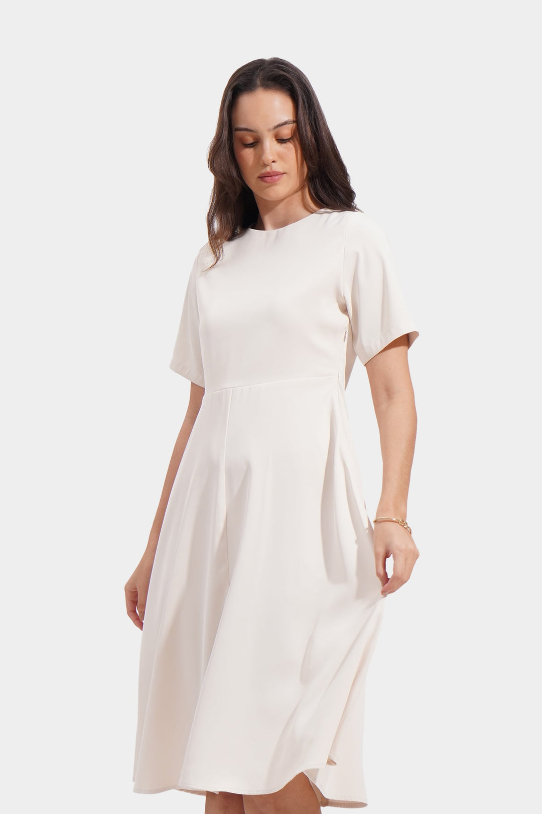 Seamed Fit And Flare Midi Dress Seamed Fit And Flare Midi Dress