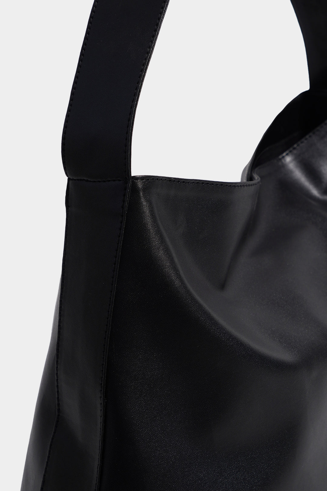 Leather Structured Shoulder Bag