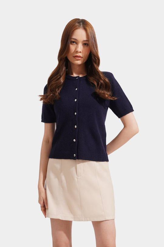 Textured Button Down Tee