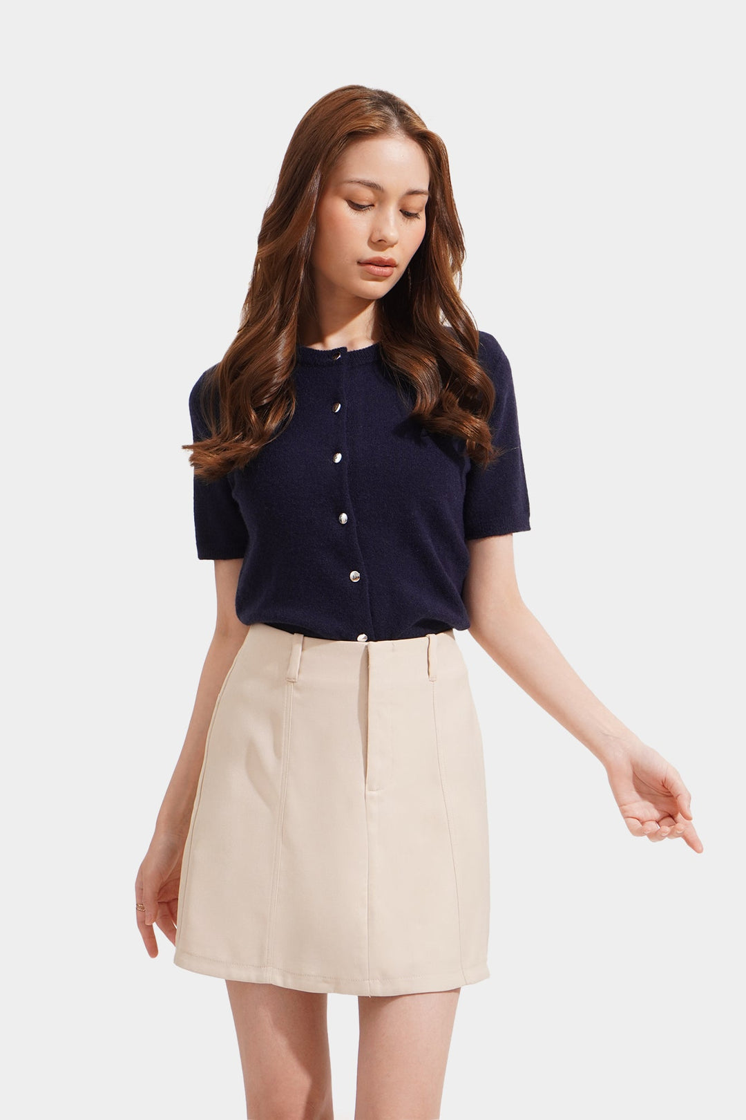 Textured Button Down Tee