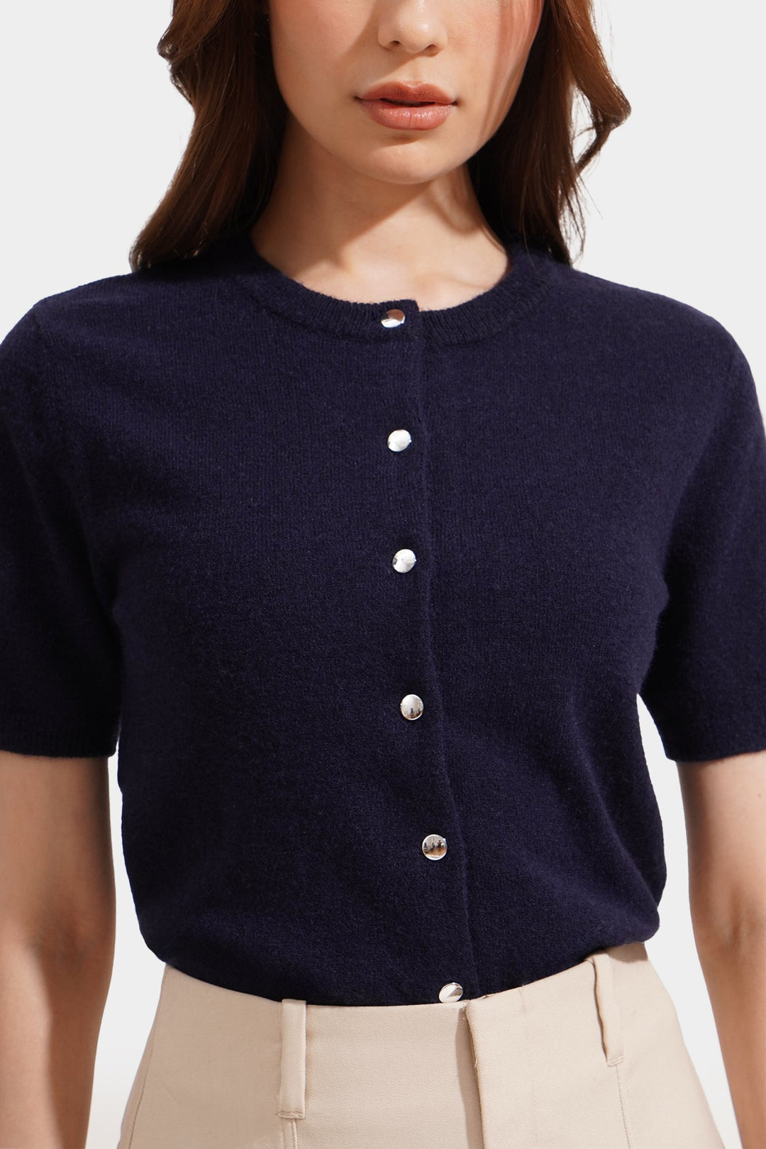 Textured Button Down Tee