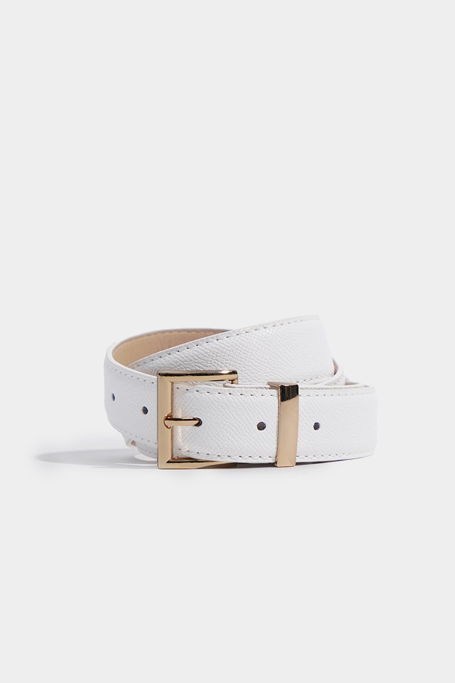 Leather Buckled Slim Belt ForMe