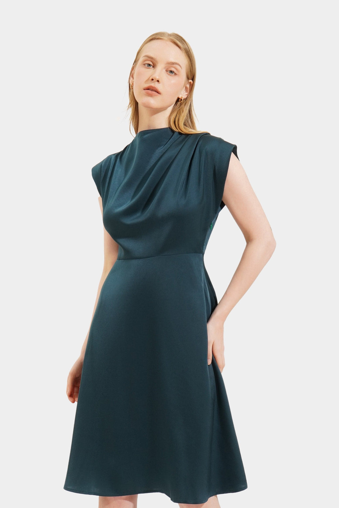Satin Cowl Neck Dress ForMe Satin Cowl Neck Dress ForMe
