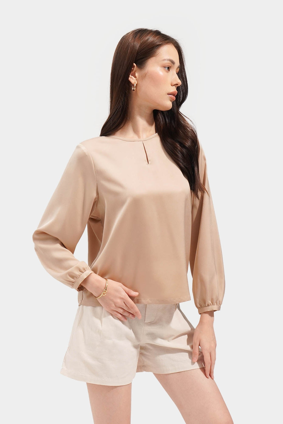 Long Sleeve Top with Slit Detail