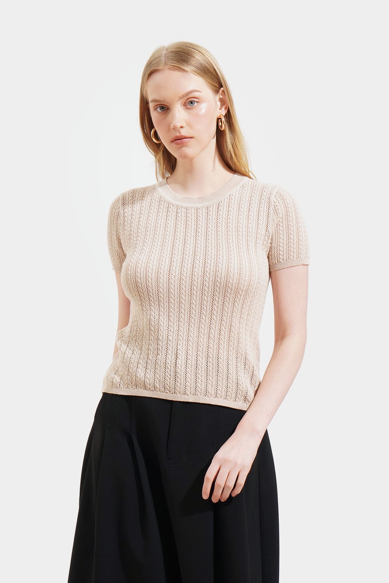Openwork Knitted Tee – ForMe