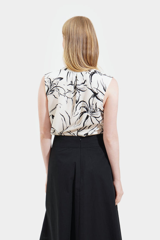 V-Neck All Over Print Top