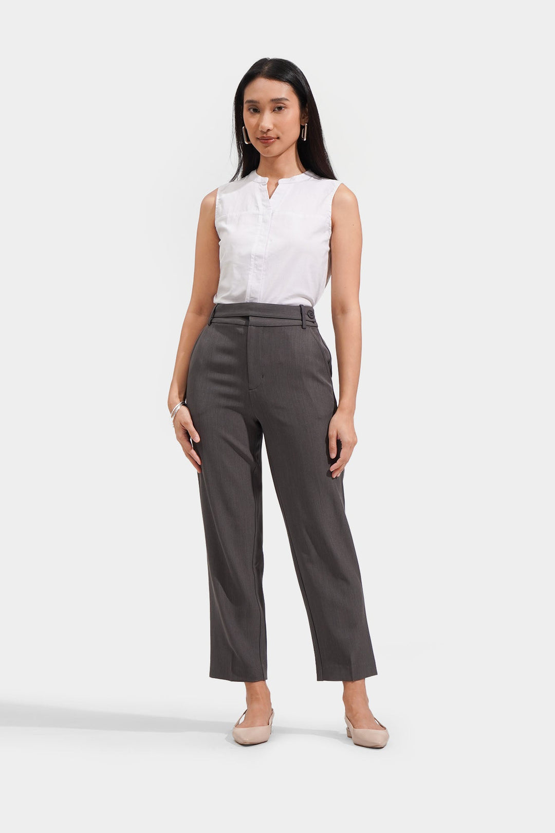 Split Neck Sleeveless Top