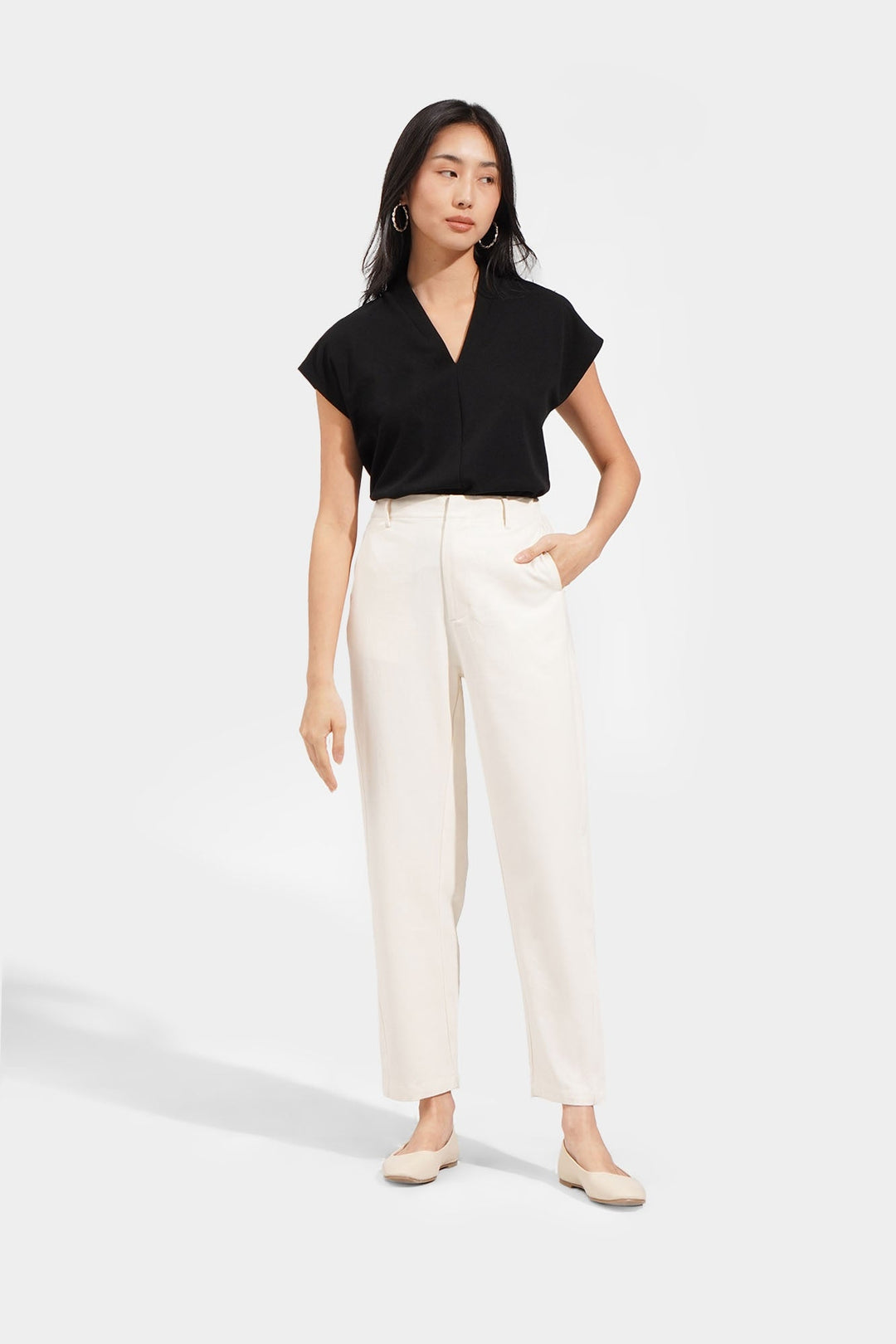 Barrel Leg Trousers