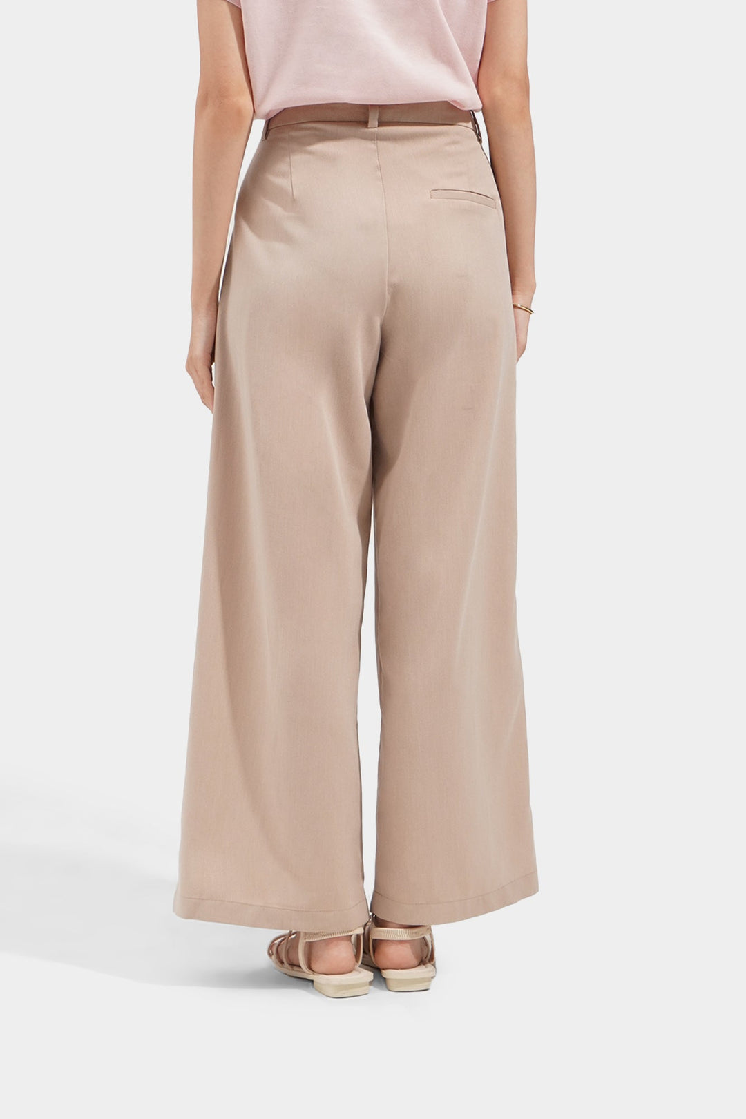 Pleated Wide Leg Trousers