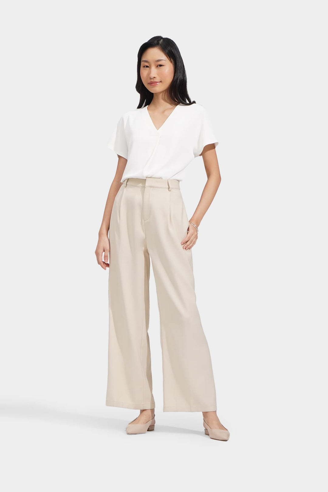 Extended Tab Straight Leg Trousers