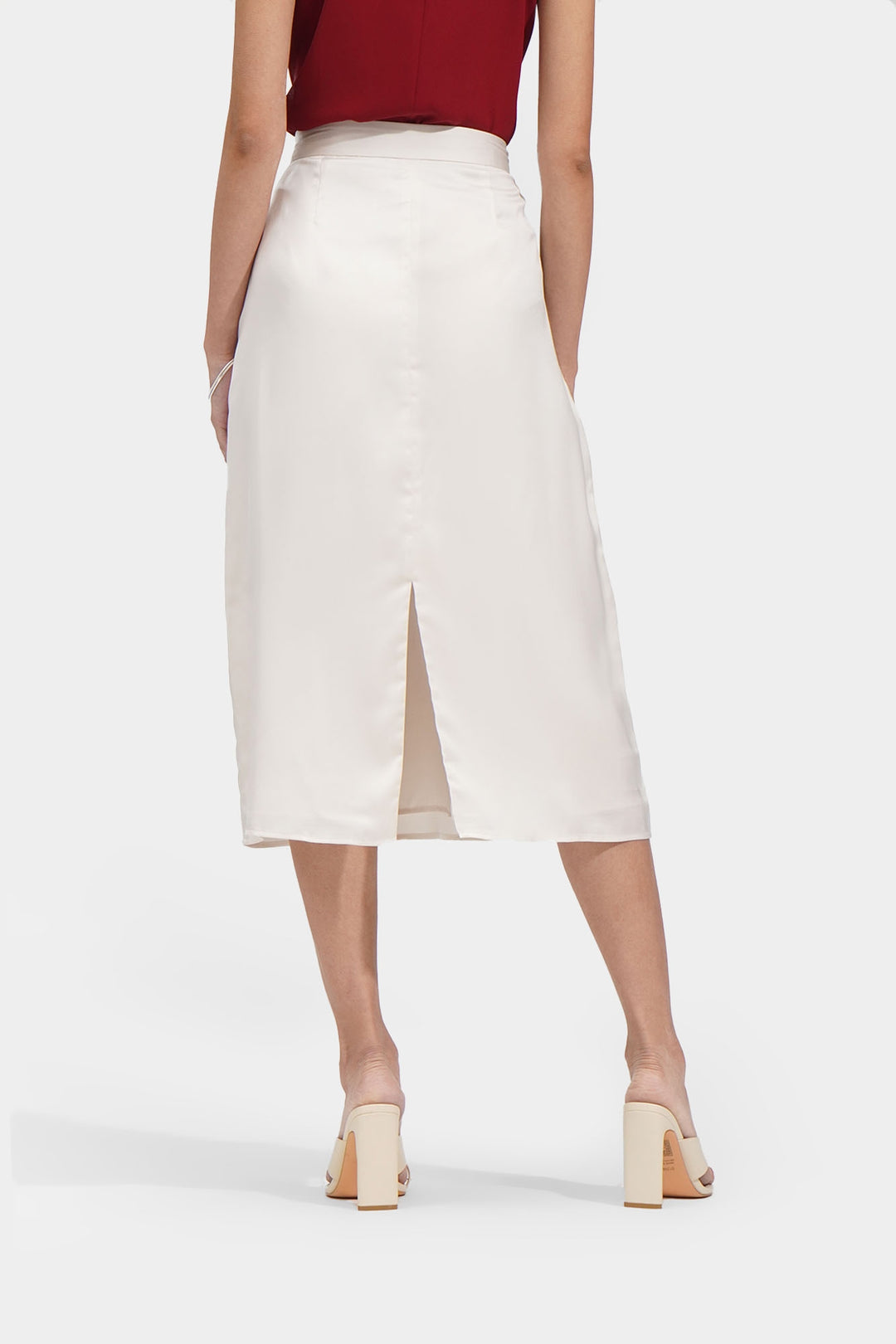 Satin Midi Skirt