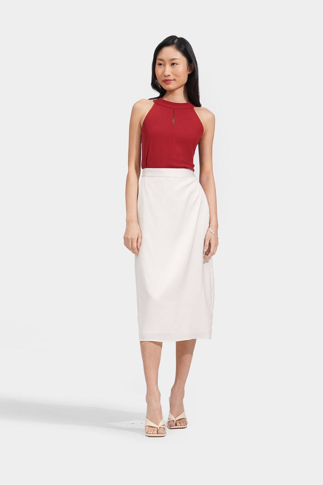 Satin Midi Skirt