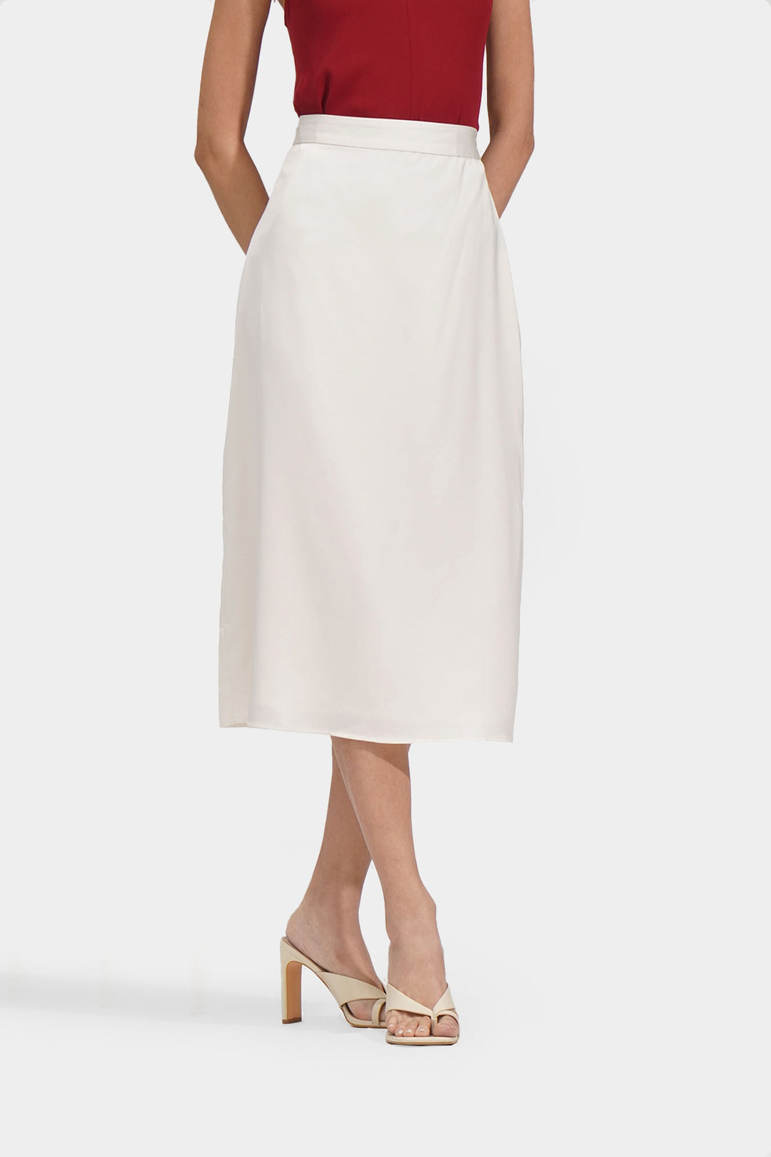 Satin Midi Skirt
