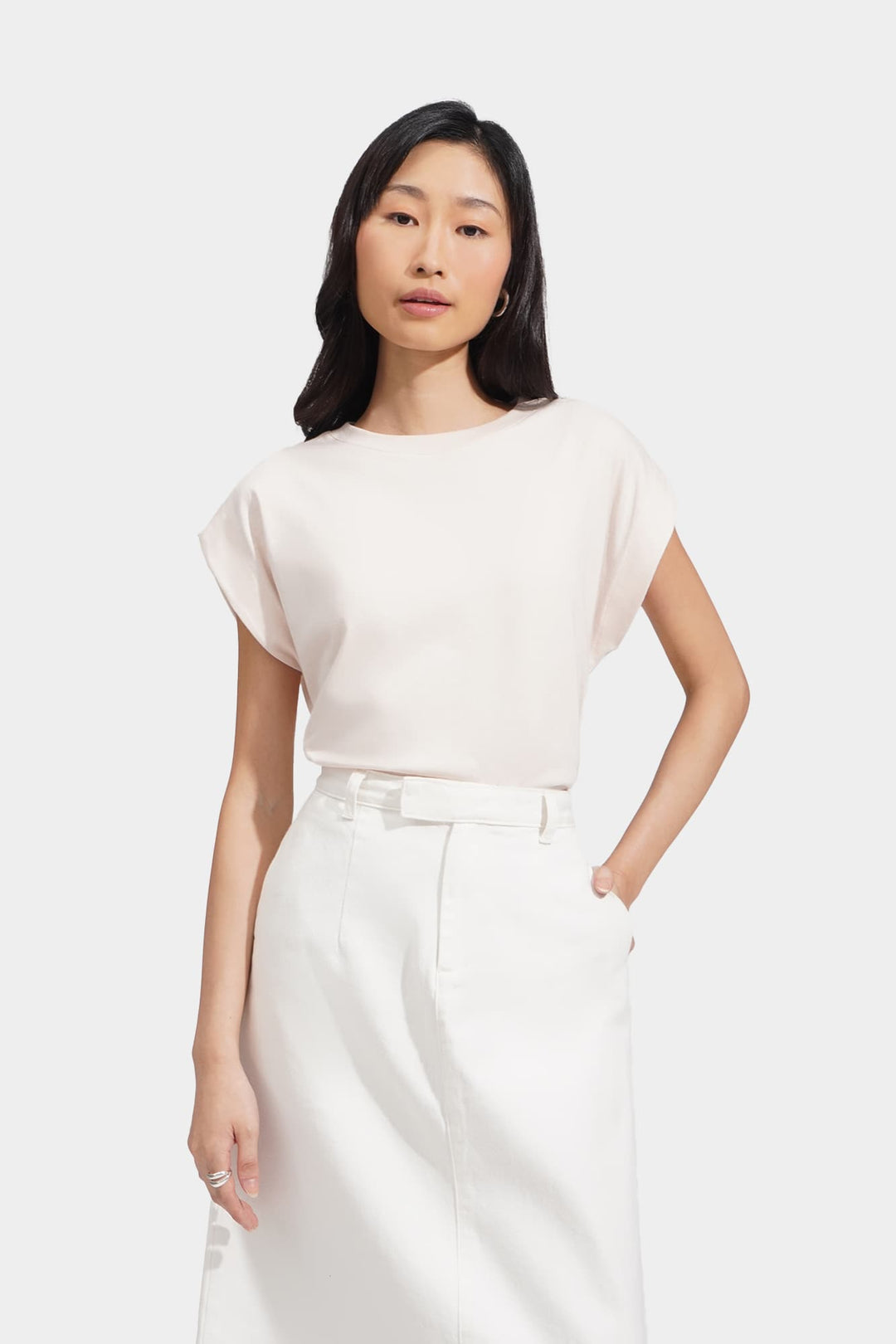 Basic Tee With Volume Sleeves